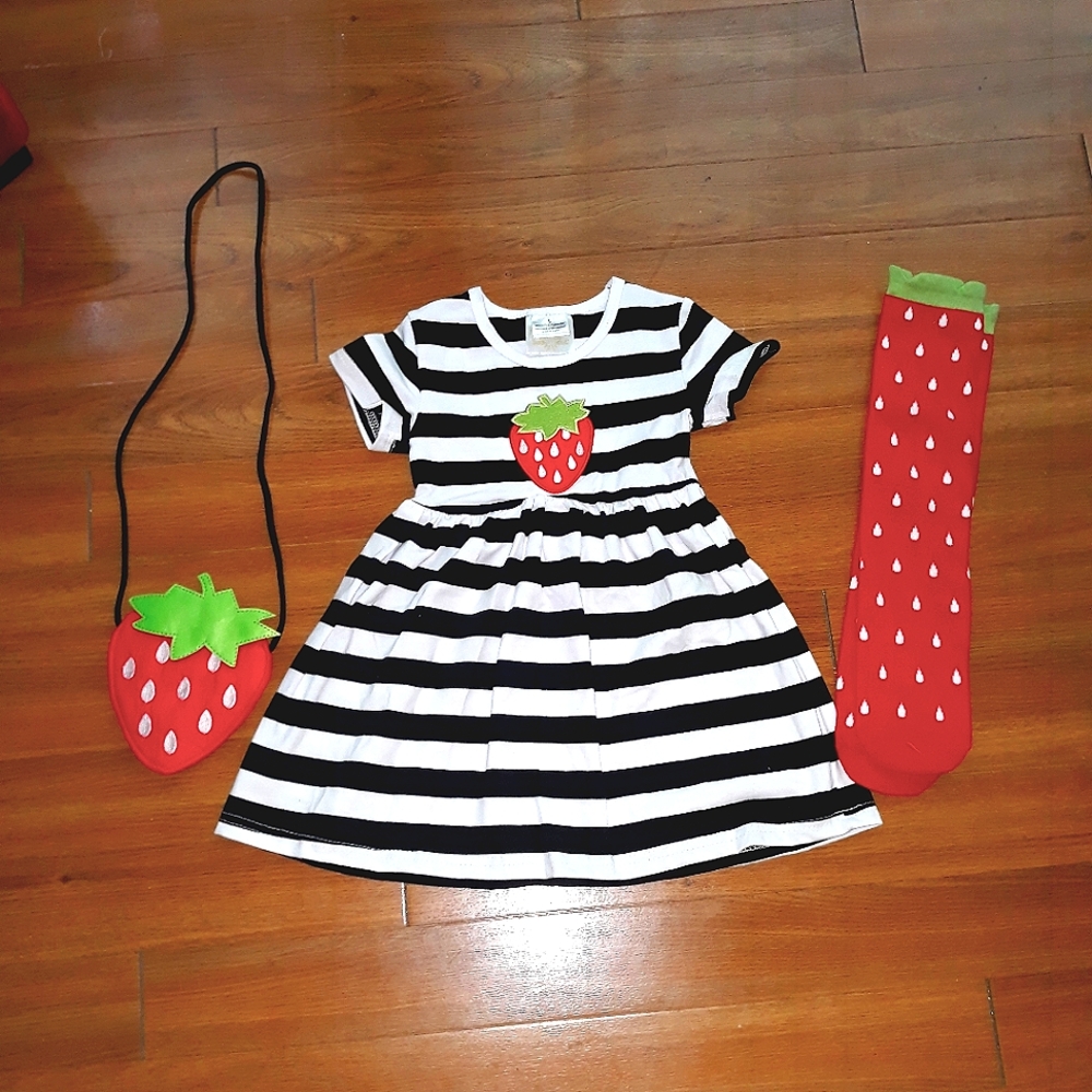 3pc Strawberry dress-Toddler